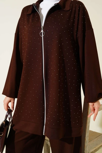 Mini Serpme Taşlı İkili Takım Kahve - Resim 4