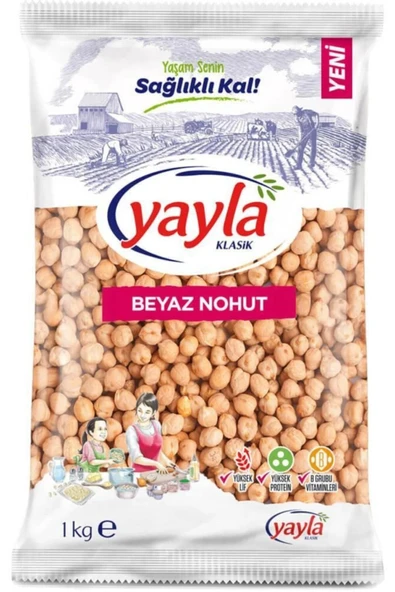 Yayla Bakliyat Beyaz Nohut 1 kg x 4 Adet - Resim 2