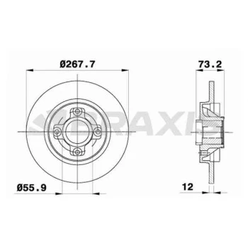 Psa Arka Fren Disk Aynası Rulmanlı Poryal Partner Tepe Berlingo III P308 P5008 P3008 08> C4 - Braxıs Ad0056 ürün görseli