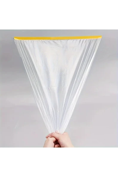 NACTUMU Yapışkanlı Boya ve Badana Koruma Örtüsü - 180 cm x 15 m Hışır Naylon - Resim 3