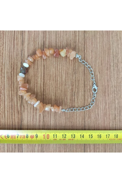 Turuncu Akik & Hindistan Akik Bileklik - 8483 - Resim 3