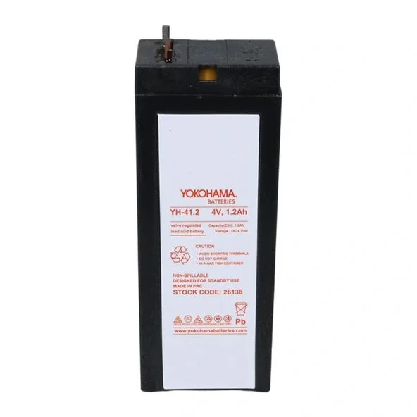 Yokohama Yh-41.2 4 Volt - 1.2 Amper (34x65x22 Mm) - Resim 3