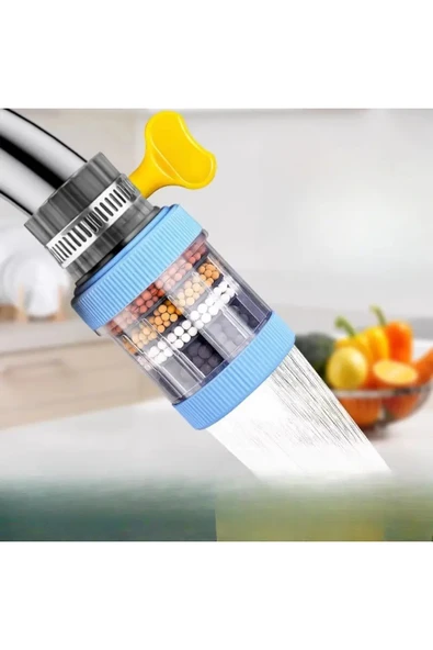 NACTUMU 6 Katmanlı Musluk Su Filtresi Çıkarılabilir Sıçramaya Karşı Koruyucu Tasarruflu Musluk Uzatması - 5