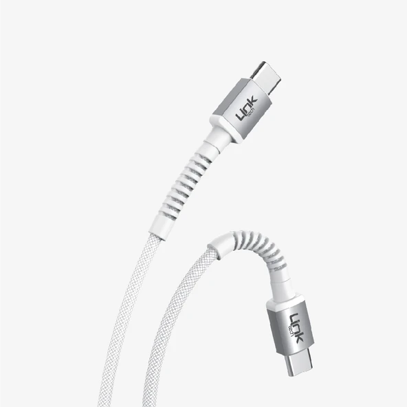 K598 Güvenli ve Hızlı 3A 1m 25W Örgülü USB-C Şarj Kablosu - 2