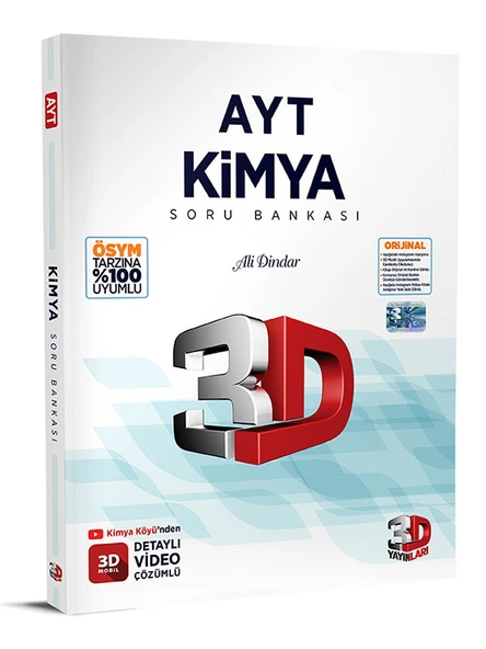 3D Yayınları Sınav Hazırlık AYT Soru Bankası Kimya 2025 2026 Yeni Baskı Sezon ürün görseli