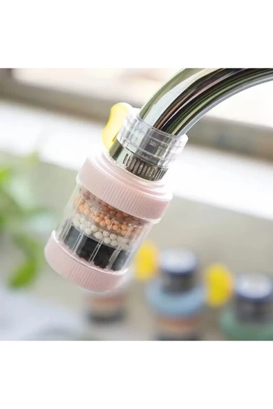 NACTUMU 6 Katmanlı Musluk Su Filtresi Çıkarılabilir Sıçramaya Karşı Koruyucu Tasarruflu Musluk Uzatması - 6