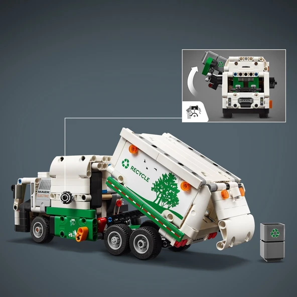 LEGO 42167 Technic Mack LR Electric Çöp Kamyonu - 6
