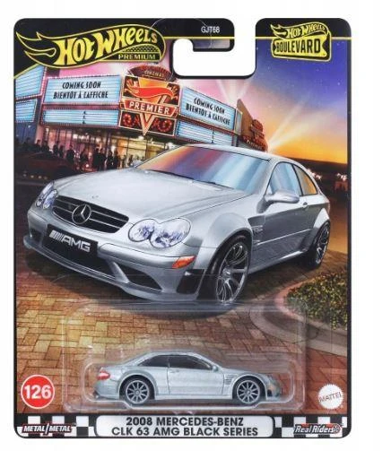 Hot Wheels Premium Boulevard 2008 Mercedes-Benz CLK 63 AMG Black Series GJT68 JBL07 - Resim 5