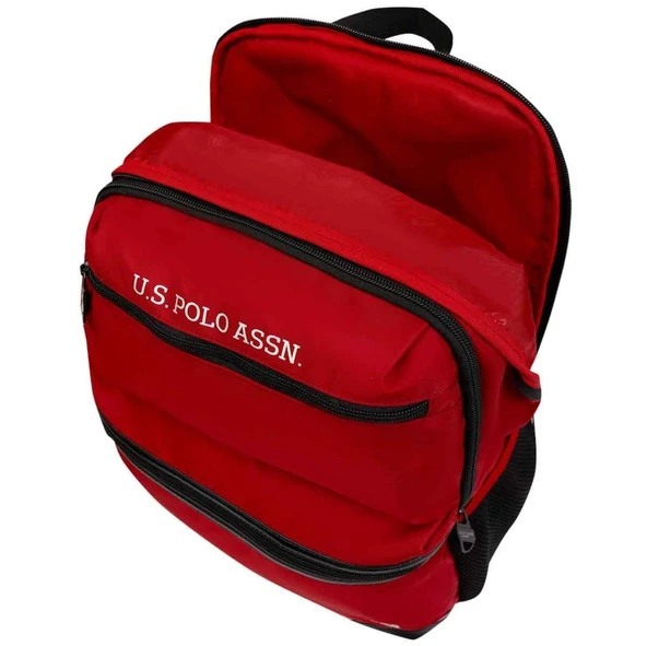 U.S. Polo Kırmızı Okul Çantası - Resim 3