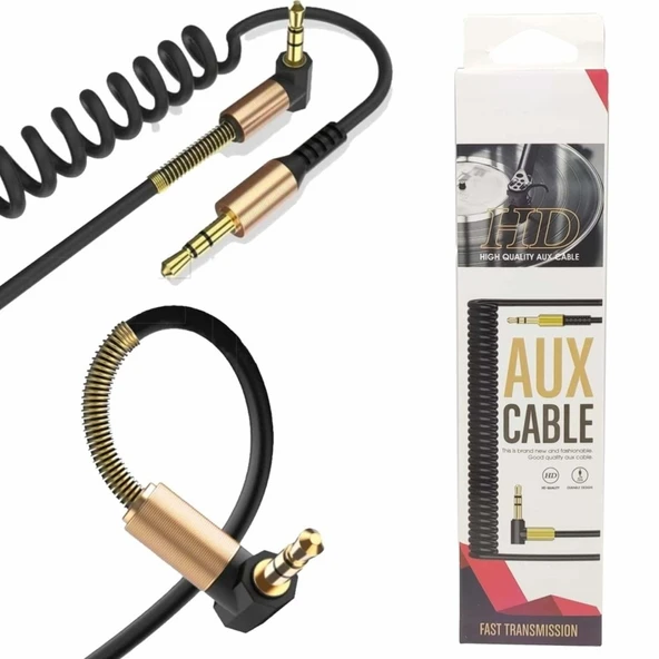 PDAteknoloji Concord 1.8m Yaylı AUX Ses Kablosu C-8700 - Resim 3