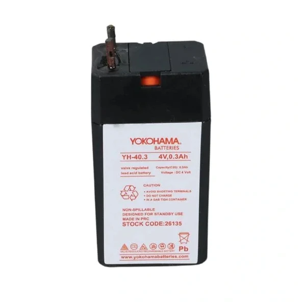Yokohama Yh-40.3 4 Volt - 0.3 Amper Akü (25.5x19.5x48 Mm) - 3