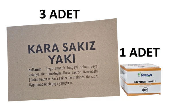 KARASAKIZ YAKISI 3 ADET + KUYRUK YAĞLI KREM İKİLİ AVANTAJLI SET ürün görseli