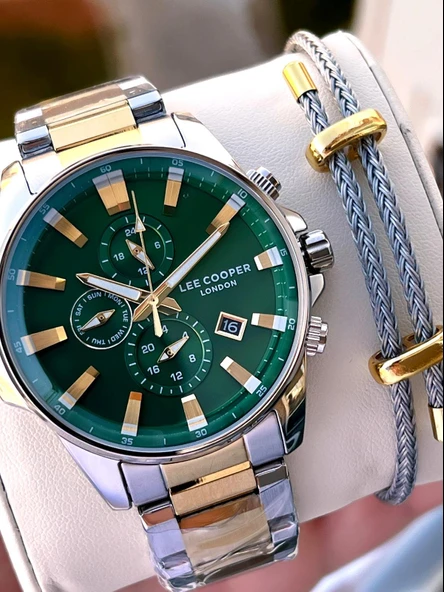 Lee Cooper İtalyan Tasarım Bileklik Hediyeli 2 Yıl Garantili 5 Atm Erkek Kol Saati ELC.08327.270 ürün görseli