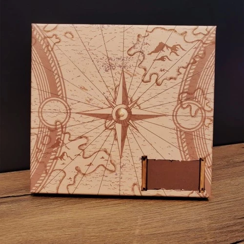 Deri Pusula Tasarımlı Defter Ve Metal Kalem Seti - 4