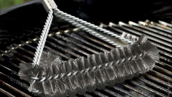 NACTUMU Premium Paslanmaz Çelik Barbekü Izgara Temizleme Fırçası Dayanıklı, Uzun Saplı Izgara Fırçası - Resim 2