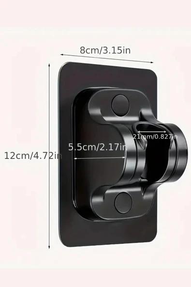 NACTUMU Ayarlanabilir Kendinden Yapışkanlı Duş Başlığı Tutucu Duvara Monte, Matkap Gerektirmez - Resim 8