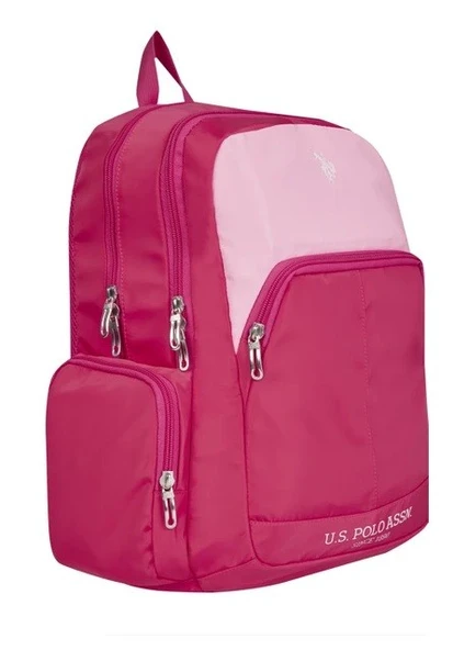 U.S. Polo Pembe Okul Çantası - Resim 3
