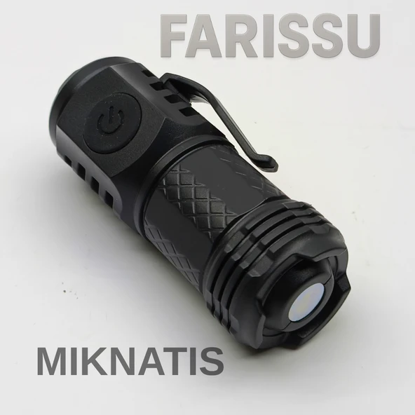 3 LED'li Güçlü Mini El Feneri Şarj Edilebilir Type-C - 6
