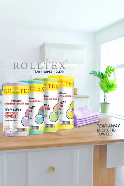 Yırt Kopar %100 Mikrofiber Temizlik Bezi 30x30cm 20'li Mor Renk - 4