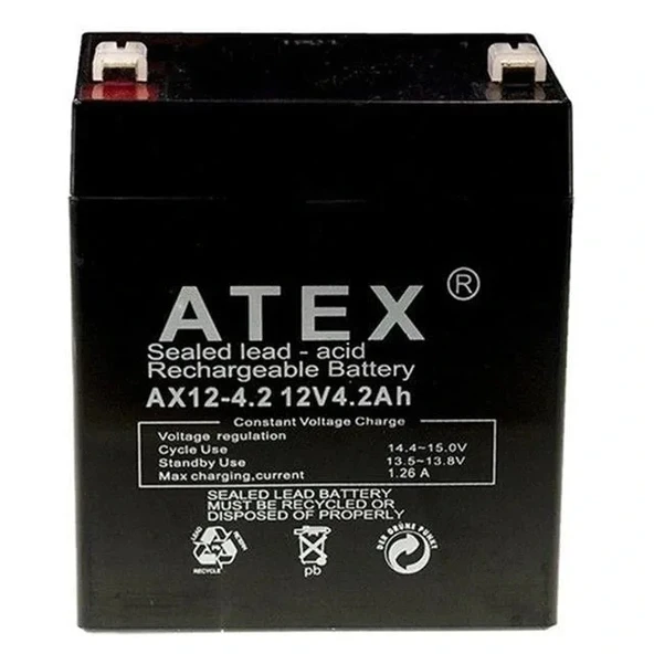 Atex Ax12-4.2 12 Volt 4.2 Amper Kuru Akü (90x70x101 Mm)