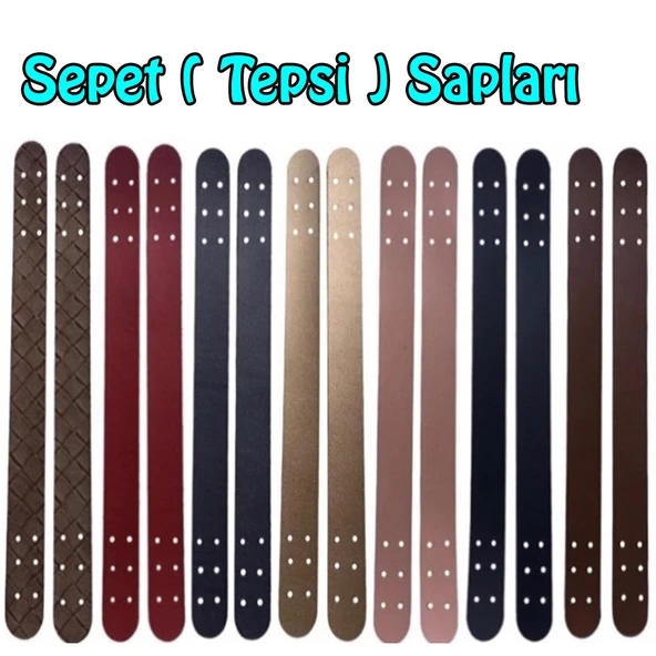 Deri Tepsi ( Sepet ) Sapı 2 Adet - Resim 3