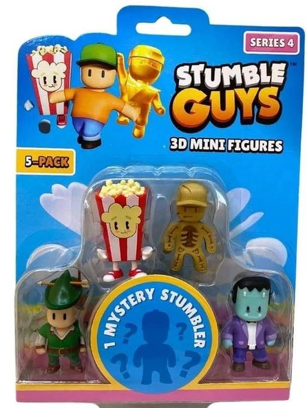 Stumble Guys Seri 4 5'li Mini Figür Green Hood ürün görseli