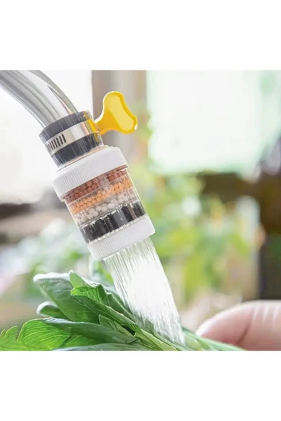 NACTUMU 6 Katmanlı Musluk Su Filtresi Çıkarılabilir Sıçramaya Karşı Koruyucu Tasarruflu Musluk Uzatması - 4