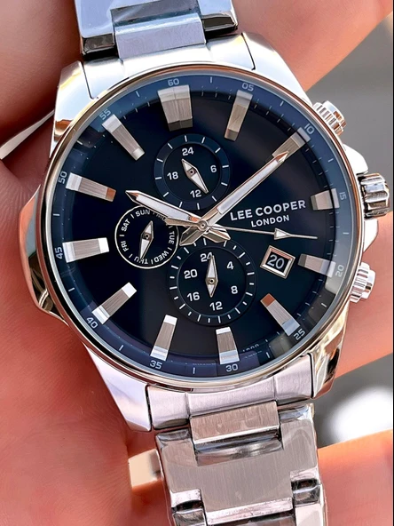 Lee Cooper İtalyan Tasarım Bileklik Hediyeli 2 Yıl Garantili 5 Atm Erkek Kol Saati ELC.08327.370 - Resim 4