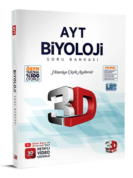 3D Yayınları Sınav Hazırlık AYT Soru Bankası Biyoloji 2025 2026 Yeni Baskı Sezon ürün görseli