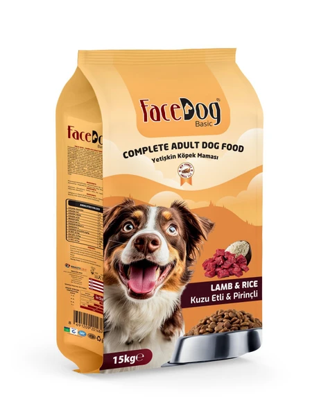 FaceDog  Kuzu Etli ve Pirinçli Yetişkin Köpek Maması 15 kg ürün görseli
