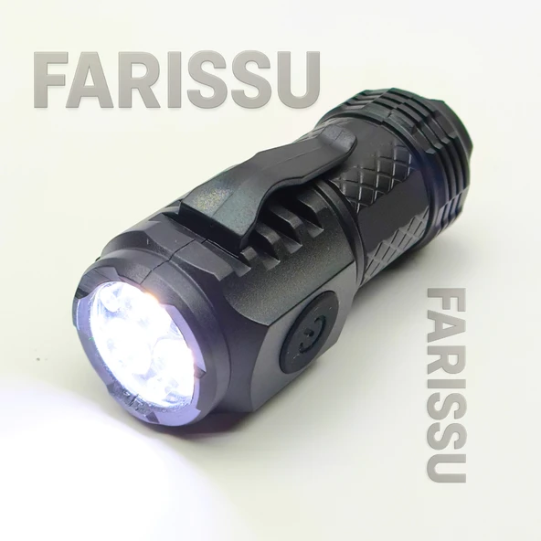 3 LED'li Güçlü Mini El Feneri Şarj Edilebilir Type-C