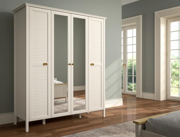 Hunerika navra Premium Tek kapak 4 kapaklı Gardırop- Minifiks - aytaşı/legnano