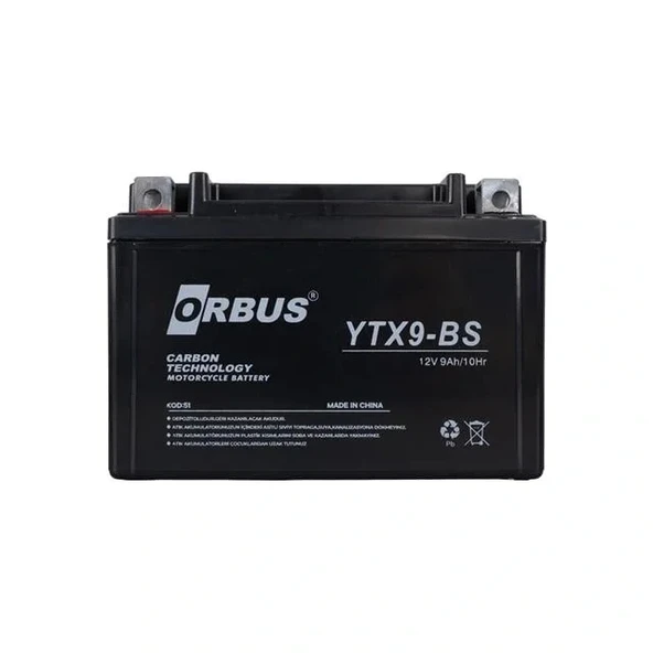 Orbus Ytx9-bs 12v 9a Motosiklet Aküsü (150 X 86 X 107 Mm) (2.84kg) - Resim 2