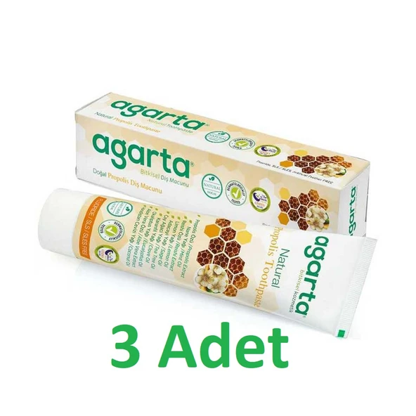 Agarta Diş Macunu Propolis 100ml x 3 adet - 1