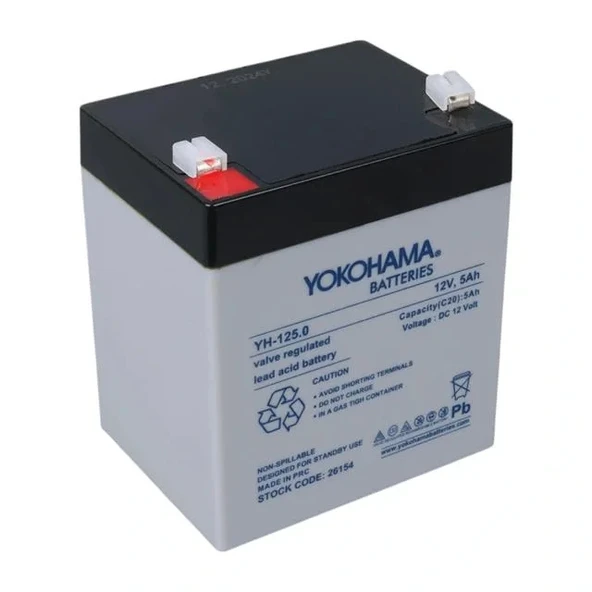 Yokohama Yh-125.0 12 Volt - 5 Amper Akü (90x70x101 Mm) ürün görseli