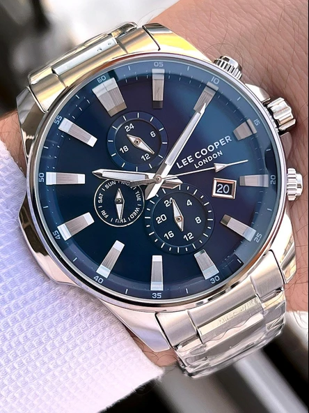 Lee Cooper İtalyan Tasarım Bileklik Hediyeli 2 Yıl Garantili 5 Atm Erkek Kol Saati ELC.08327.370 - Resim 2