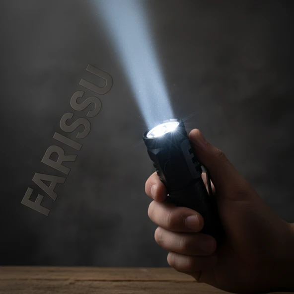 3 LED'li Güçlü Mini El Feneri Şarj Edilebilir Type-C - 2