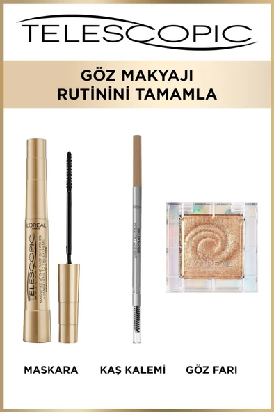 L'Oreal Paris Telescopic Gold Maskara - Siyah - 8