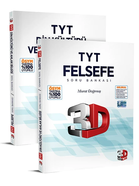 3D Yayınları TYT Soru Bankası Felsefe / Din Kültürü ve Ahlak Bilgisi 2025 2026 Yeni Baskı Sezon ürün görseli
