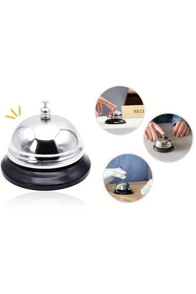NACTUMU Paslanmaz Çelik Servis Çağrı Zili, Restoranlar, Oteller, Hastaneler, Kapıcılar Için Masa Zili - 6