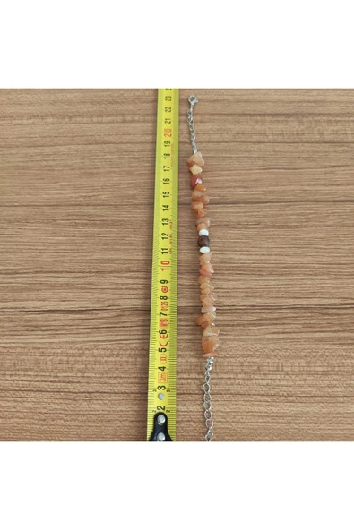 Turuncu Akik & Hindistan Akik Bileklik - 8483 - Resim 2