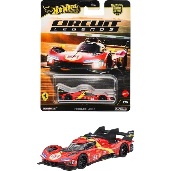 Hot Wheels Premium Cırcuit Legends Ferrarı 499P FPY86 JBK49 - Resim 4