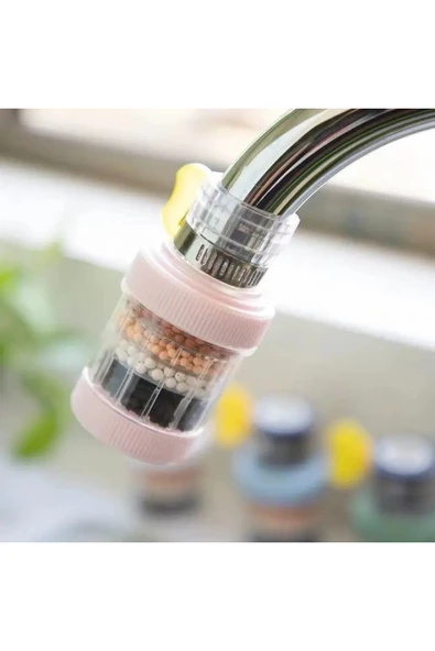 NACTUMU 6 Katmanlı Musluk Su Filtresi Çıkarılabilir Sıçramaya Karşı Koruyucu Tasarruflu Musluk Uzatması - 2