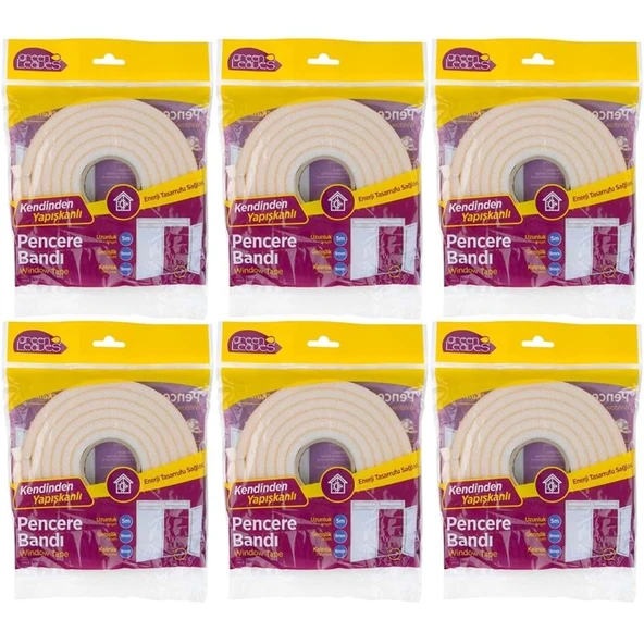 GreenLeaves Süngerli Pencere Bandı 5 Metre (6 Lı Set) ürün görseli