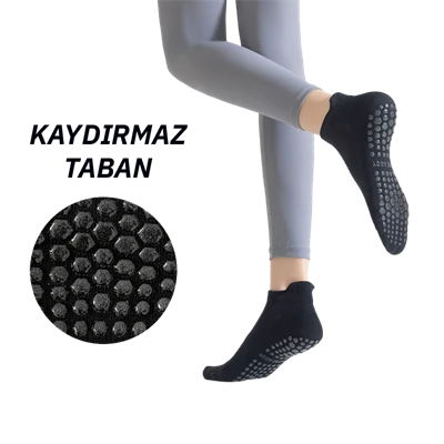 XTR Fitness Kısa Yoga ve Pilates Çorabı 3'lü Set - Resim 4