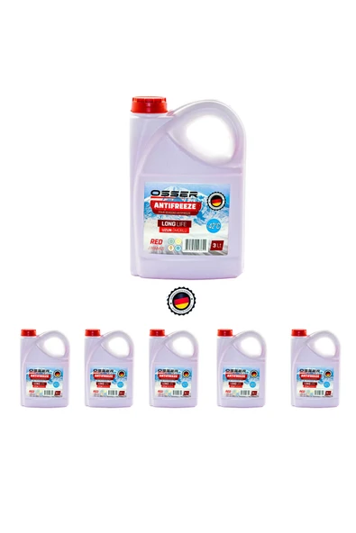 OSSER Antifriz 3 LT Kırmızı -42 Derece 6'Lı Avantaj Paket (Üretim Yılı 2024) ürün görseli