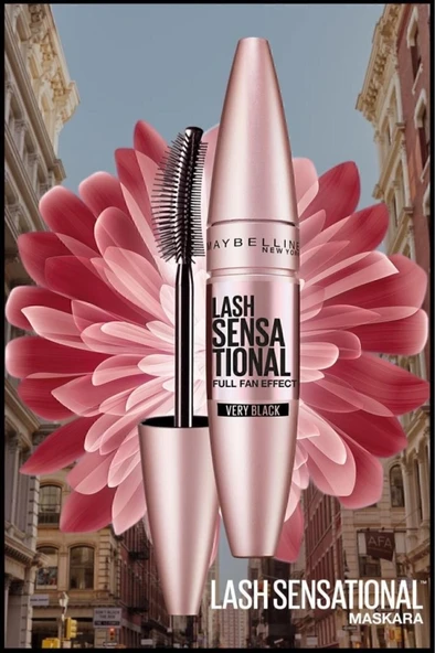 Maybelline New York Lash Sensational Yelpaze Etkili Siyah Maskara - 8