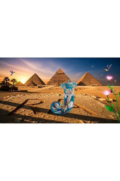 "J" HARFİ - Açık Mavi Deniz Epoksi Harf Anahtarlık – Gerçek Deniz Kabuğu, El Yapımı, Benzersiz - Resim 3