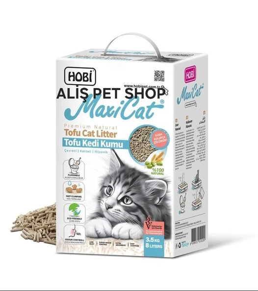 Hobi Maxicat Bitkisel Pelet Tofu Kedi Kumu 8 Litre