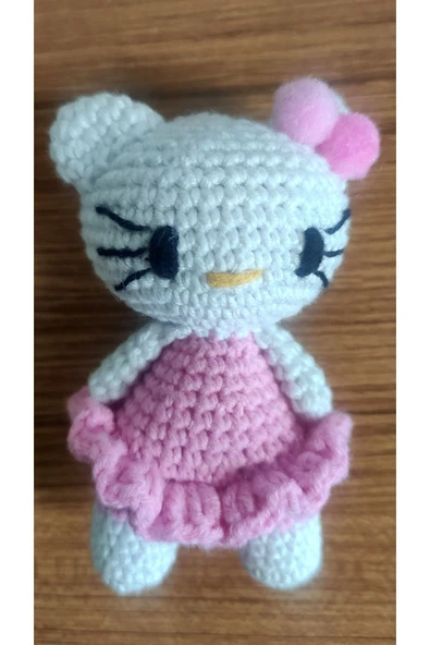 Sevimli Kedi Figürü Pembe - Resim 4